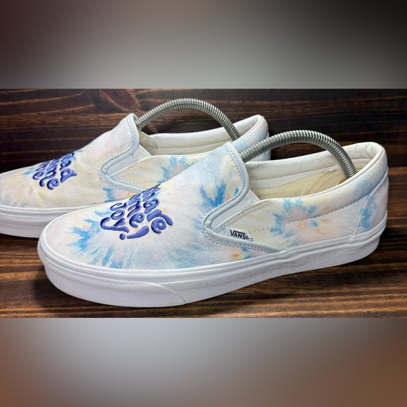 Vans Slip On Spread Some Joy Womens Size 11 Shoes Tie Dye Skate Sneakers - Picture 2 of 7